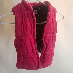 Carter corduroy Pink puffy vest